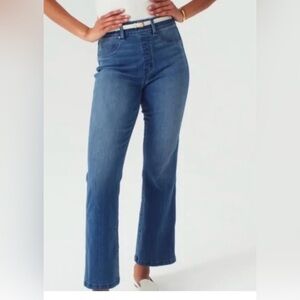 NWT Spanx Women's Small Crop Kick Flare Denim Jeans Vintage Indigo  $128